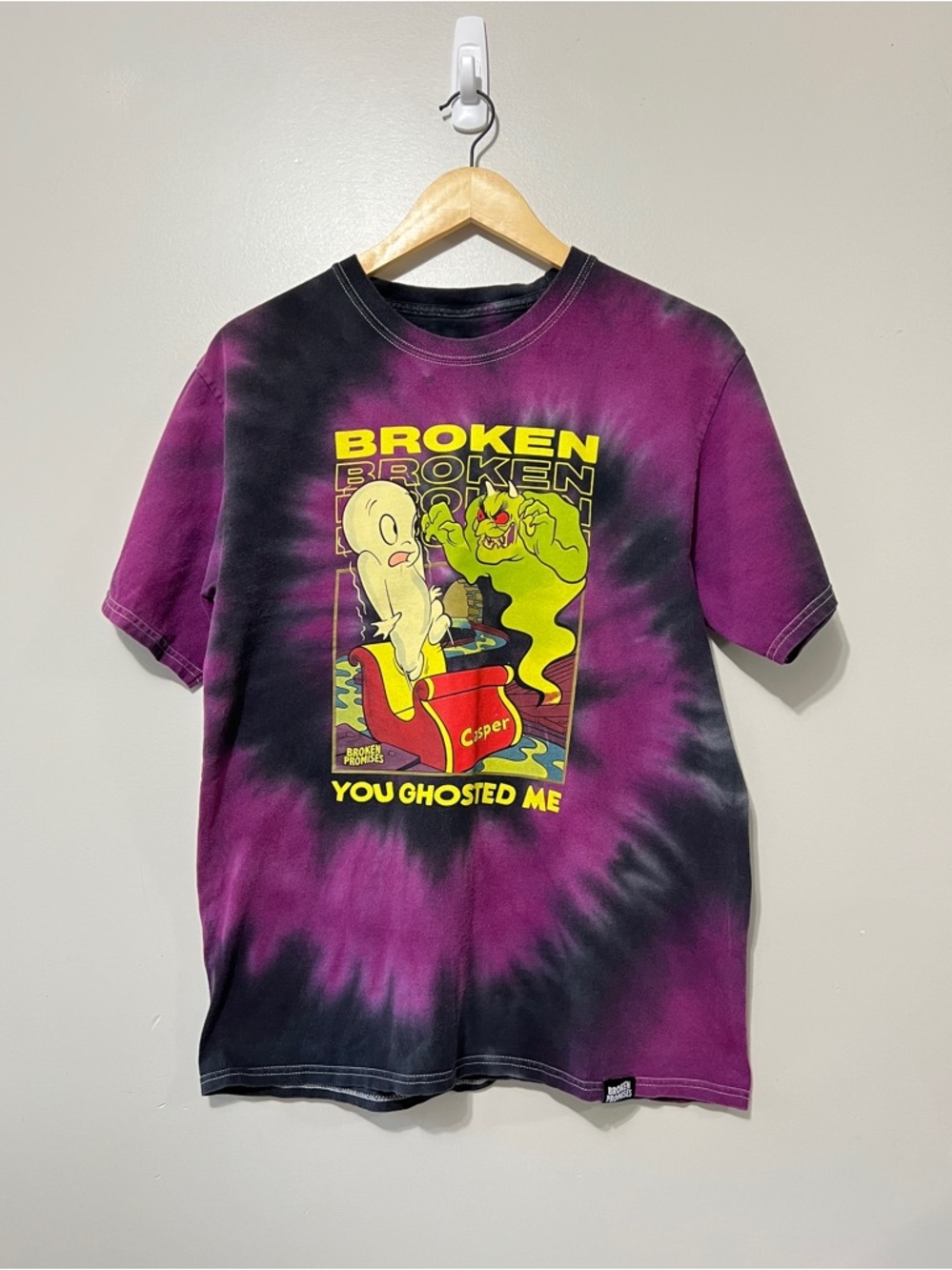 Broken Promises X Casper Graphic T-Shirt Size Medium Unisex Casual 90's Grunge